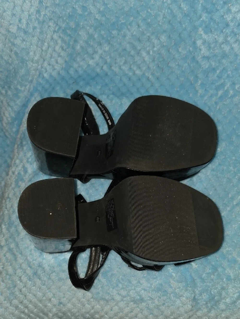 torrid Black Patent Platform Block Heel Sandals
